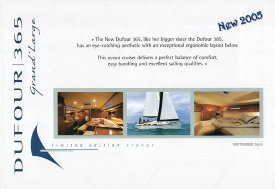 Dufour 365 Grand Large Specification Brochure