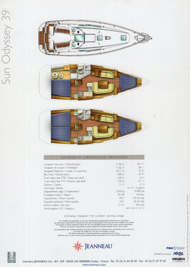 Jeanneau Sun Odyssey 39i Brochure