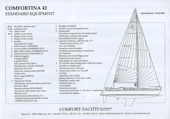 Comfortina 42 Brochure
