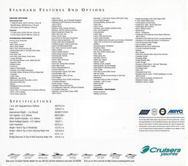 Cruisers 5000 Sedan Sport Brochure