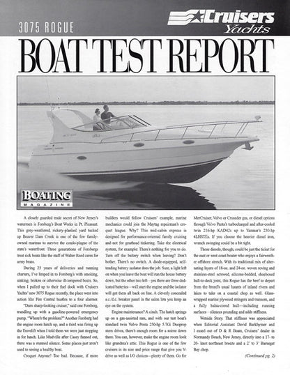 Cruisers 3075 Rogue Magazine Reprint Brochure