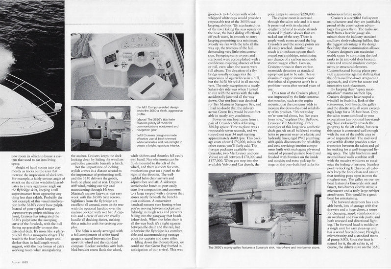 Cruisers 3650 Aft Cabin Lakeland Boating Magazine Reprint Brochure