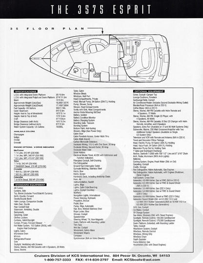 Cruisers Esprit 3575 Brochure