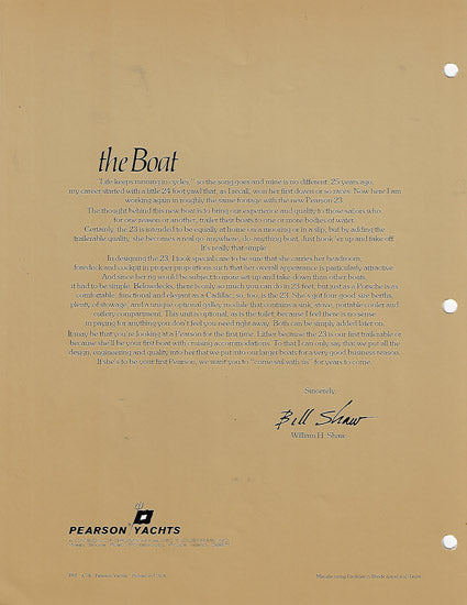 Pearson 23 Brochure