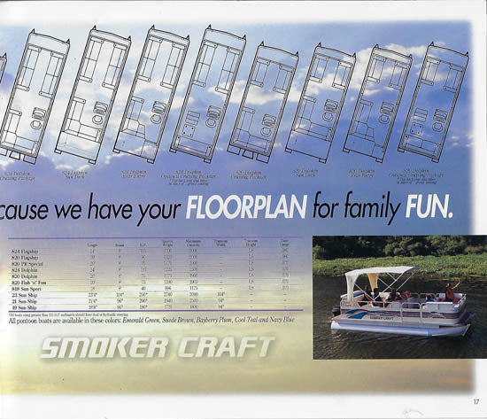Smoker Craft 1996 Pontoon Brochure