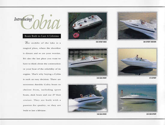 Cobia 1996 Sport Boats Brochure