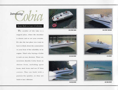 Cobia 1996 Sport Boats Brochure