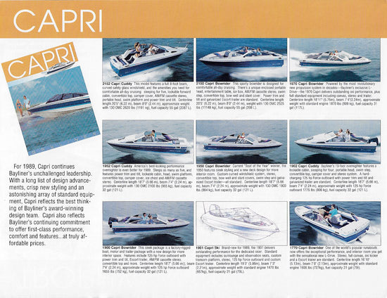 Bayliner 1989 Brochure