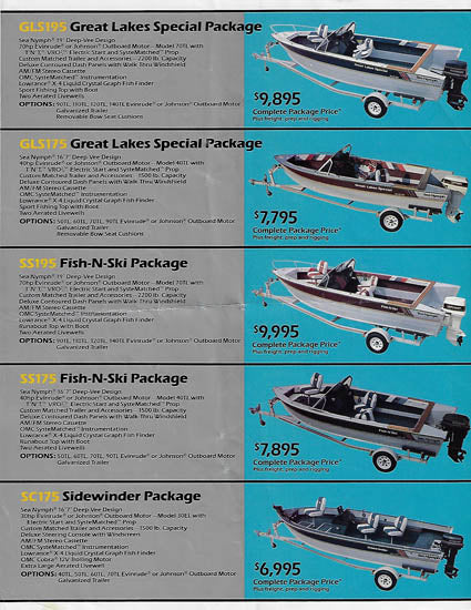 Sea Nymph 1989 Package Brochure