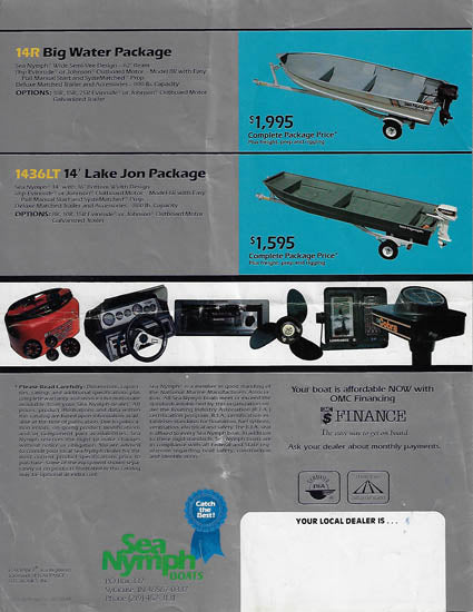 Sea Nymph 1989 Package Brochure