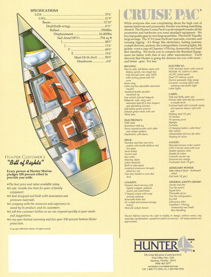Hunter 37.5 Legend Brochure
