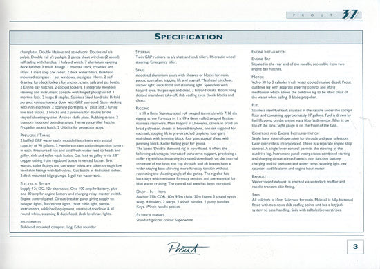 Prout 37 Specification Brochure