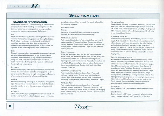 Prout 37 Specification Brochure