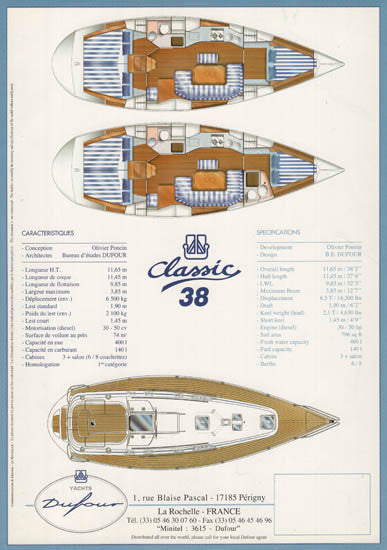 Dufour 38 Classic  Preliminary Brochure