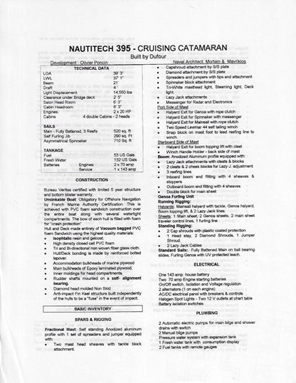 Dufour Nautitech 395 Brochure