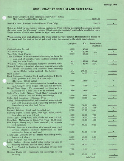South Coast 22 Brochure