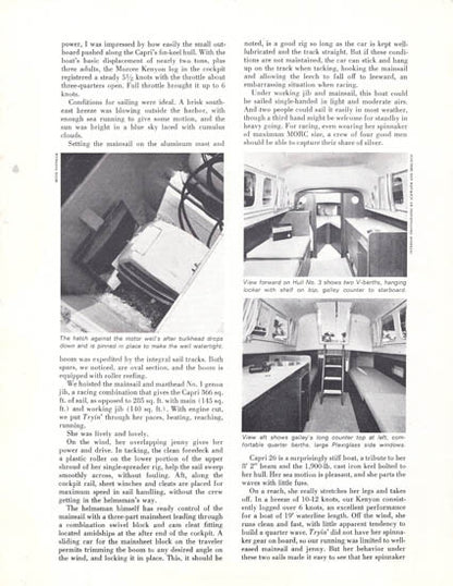 Chris Craft Capri 26 Popular Boating Magazine Reprint Brochure