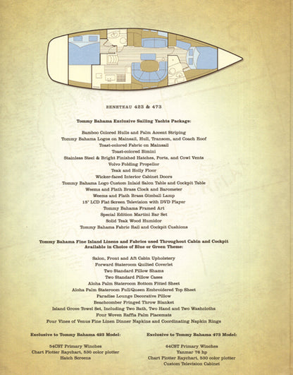 Beneteau 423 & 473 Tommy Bahama Brochure