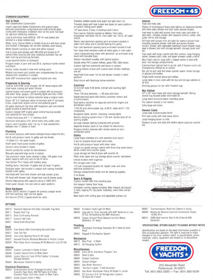 Freedom 45 Center Cockpit Brochure
