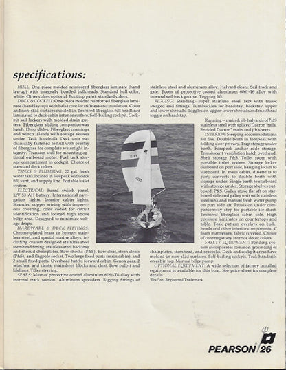Pearson 26 Brochure