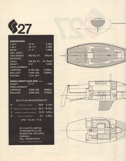 CS 27 Specification Brochure