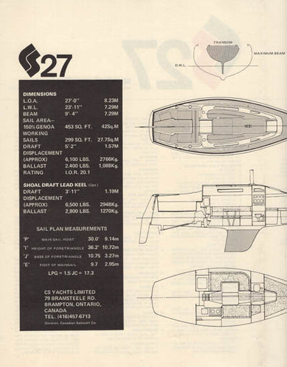 CS 27 Specification Brochure