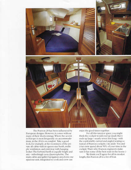 Pearson 28 Mark II Brochure