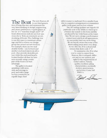 Pearson 28 Mark II Brochure