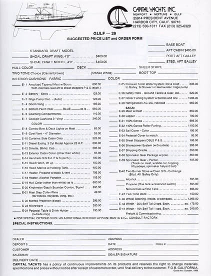 Gulf 29 Specification Brochure