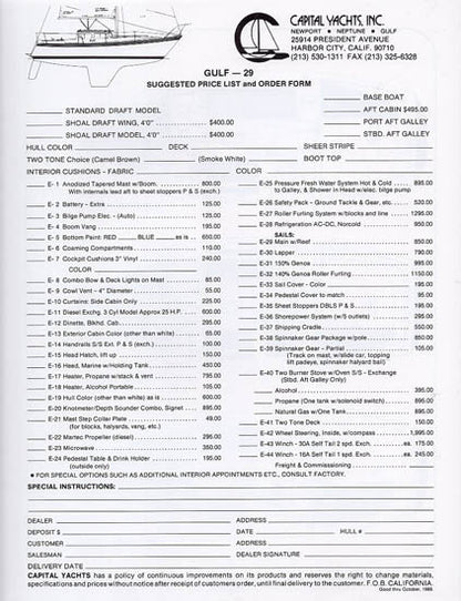 Gulf 29 Specification Brochure