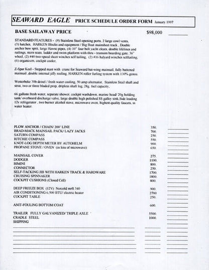 Seaward Eagle 32 Brochure
