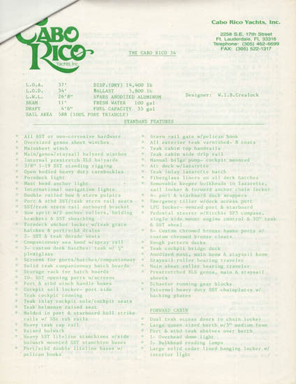 Cabo Rico 34/36 Brochure