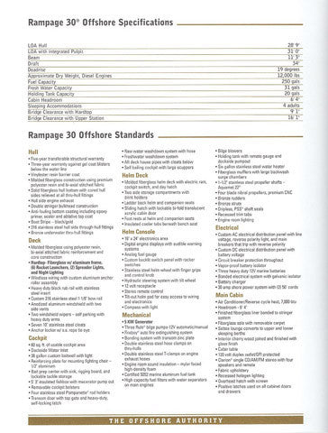 Rampage 30 Offshore Specification Brochure