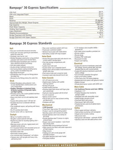 Rampage 30 Express Specification Brochure