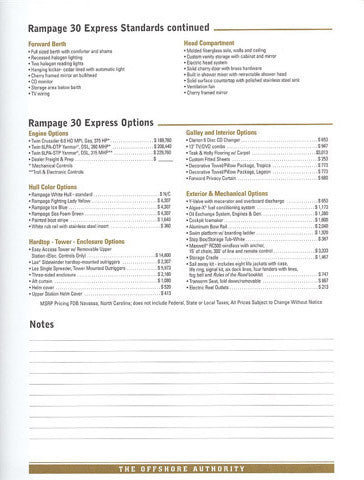 Rampage 30 Express Specification Brochure