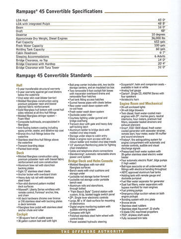 Rampage 45 Convertible Specification Brochure