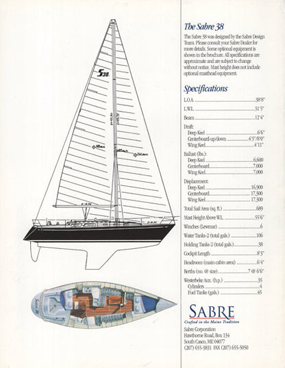 Sabre 38 Mark II Brochure