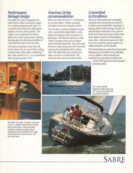 Sabre 38 Mark II Brochure