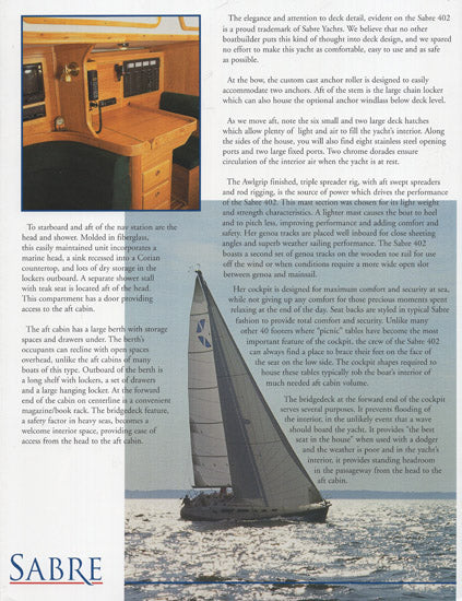 Sabre 402 Brochure