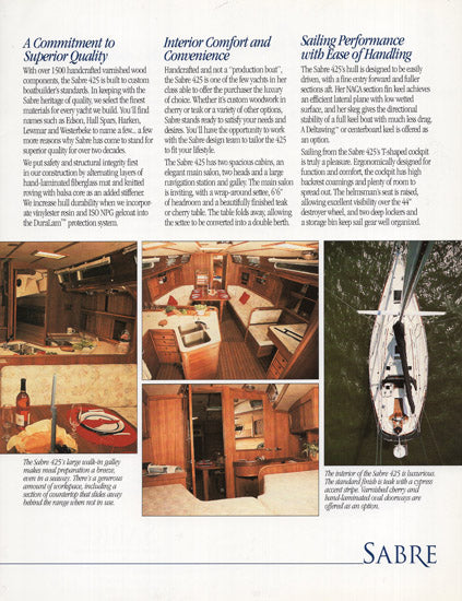 Sabre 425 Brochure
