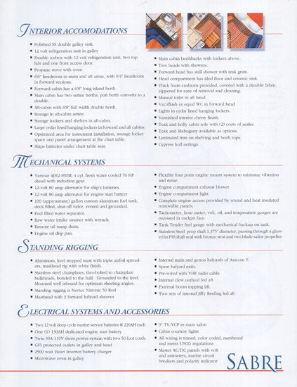 Sabre 452 Preliminary Brochure