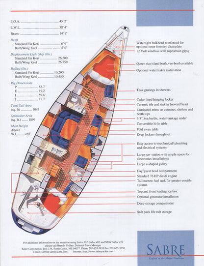 Sabre 452 Preliminary Brochure