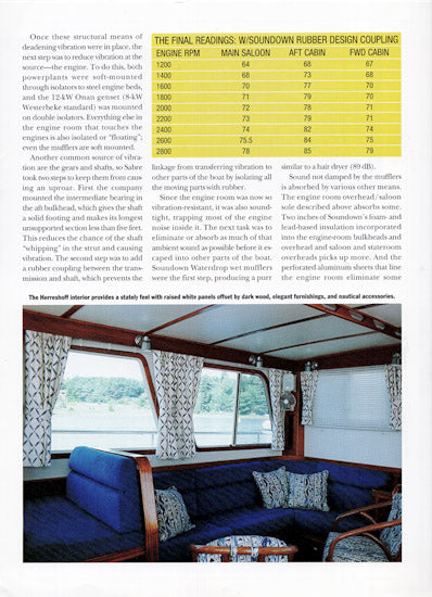 Sabreline 43 Power & Motoryacht Magazine Reprint Brochure