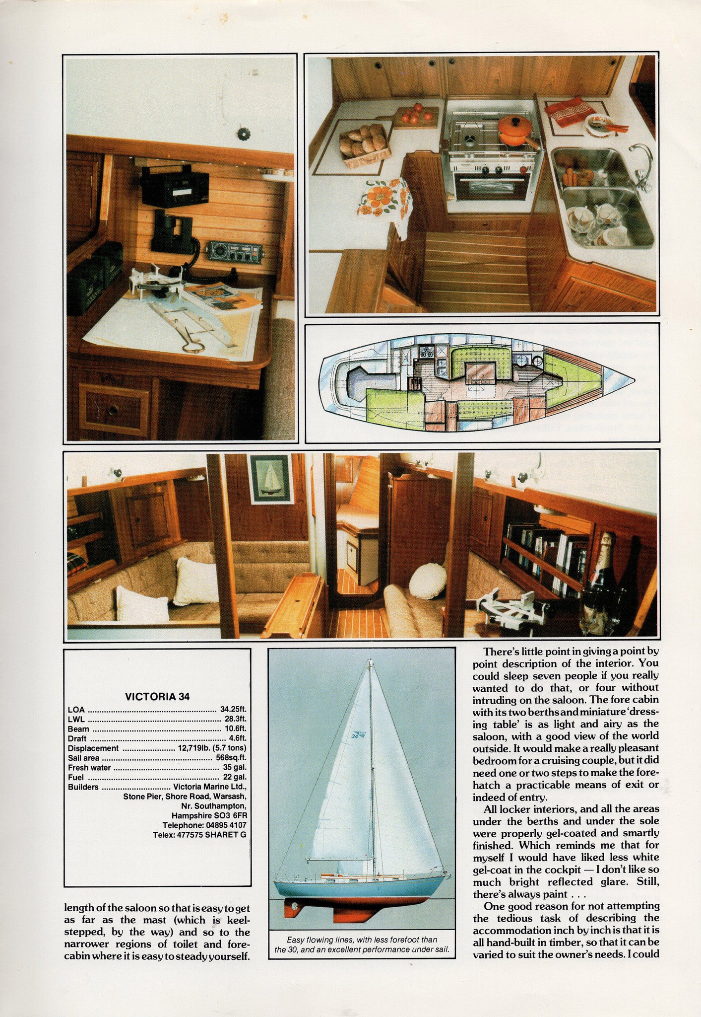 Victoria 34 Practical Boat Owner Magazine Reprint Brochure