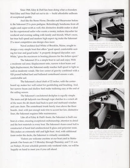 Edey & Duff Sakonnet 23 Brochure