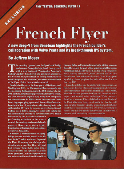 Beneteau Flyer 12 Power & Motoryacht Magazine Reprint Brochure