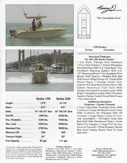 Henry O 199 and 220 Series Brochure