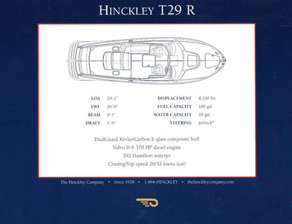 Hinckley Talaria 29R Brochure Package