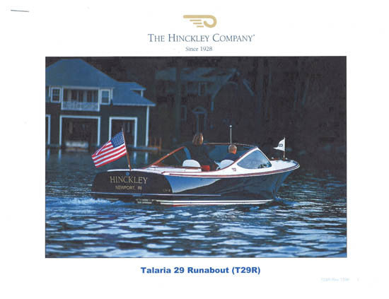 Hinckley Talaria 29R Brochure Package