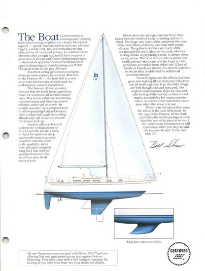 Pearson 36 Mark II Brochure